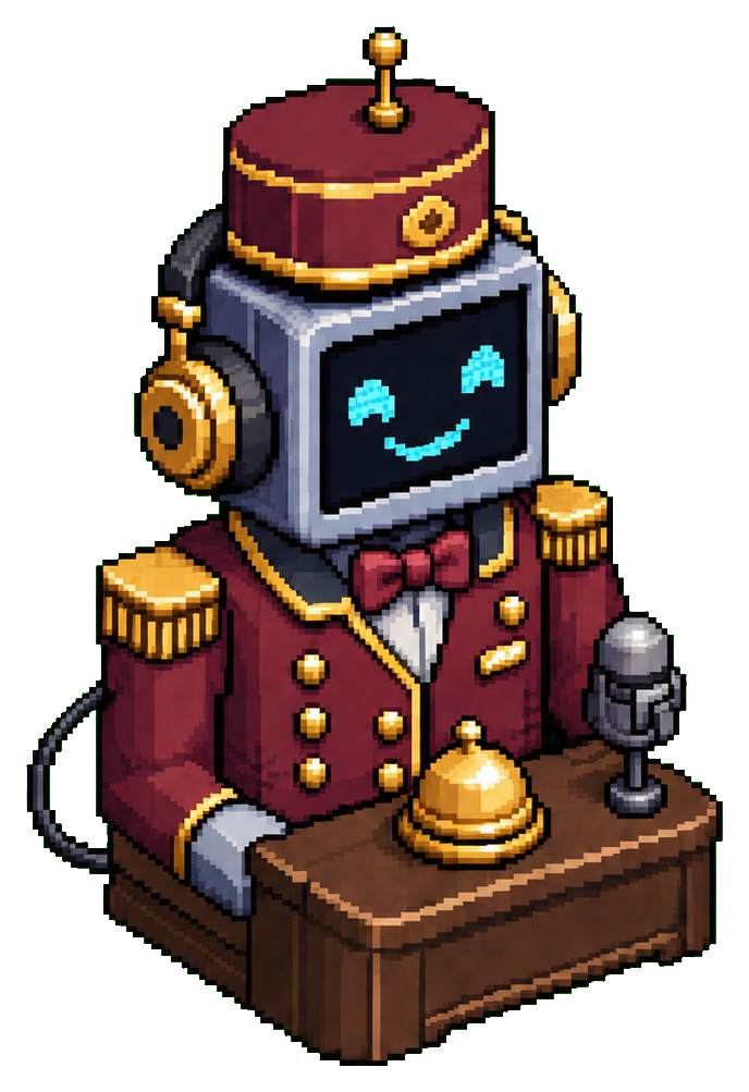 Hotel worker AutoDJ robot